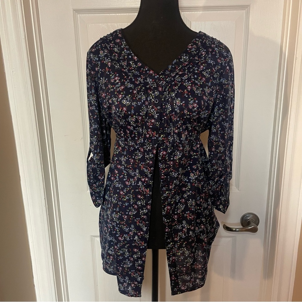 Floral Navy Women's Top